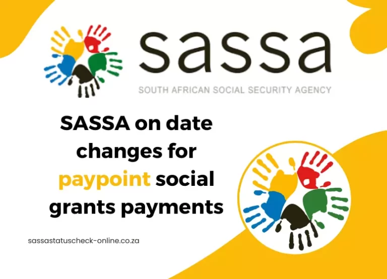 SASSA on date changes for paypoint social grants payments